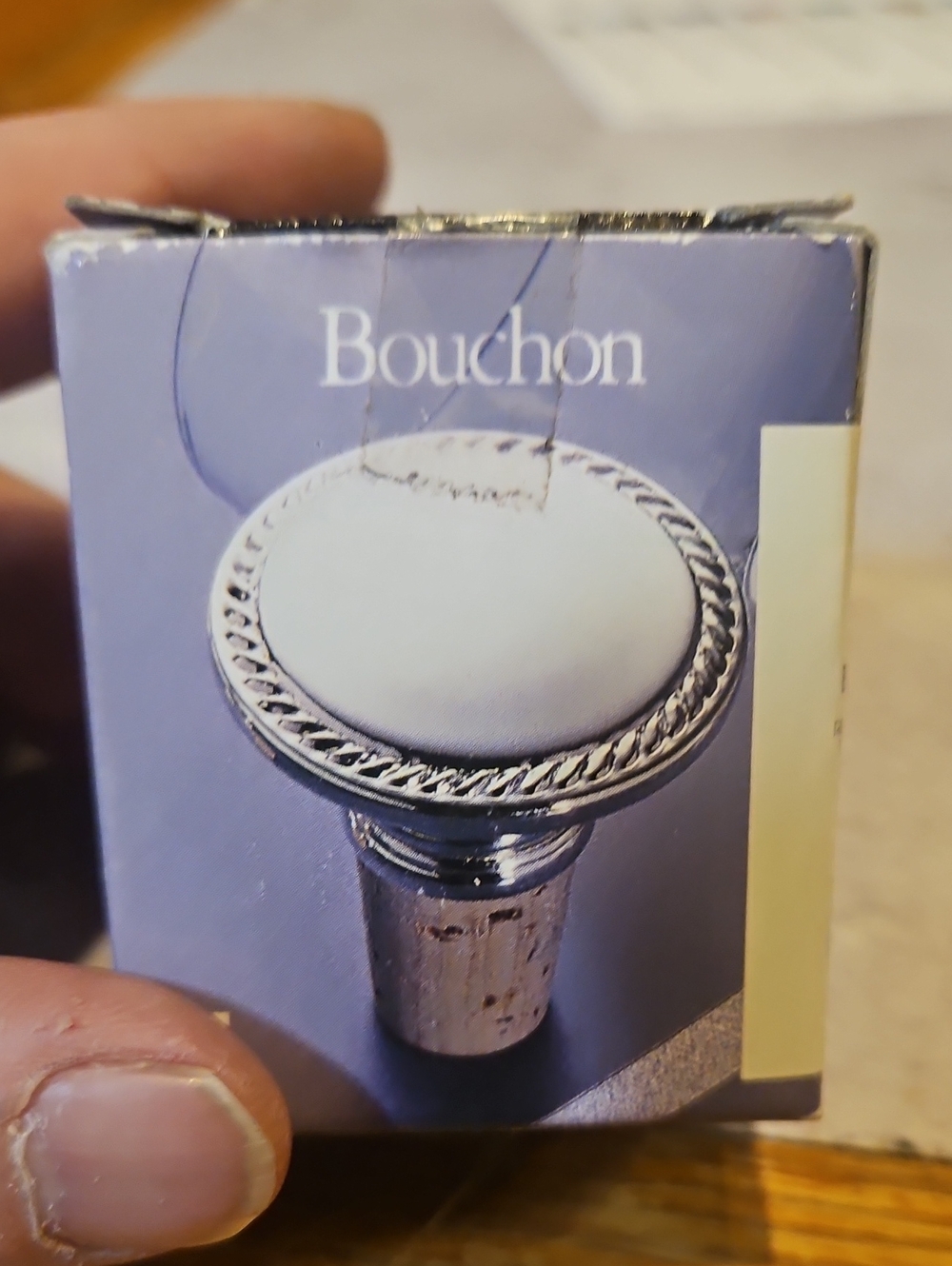 🌟3/$25🌟 Bouchon brand silver-plated Cork with a decorative rope-edge top